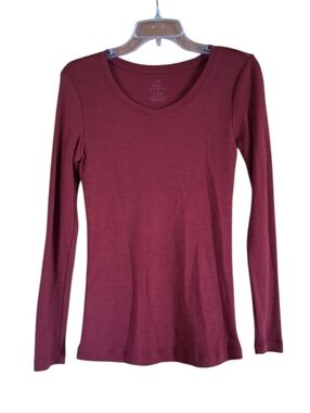 Woolx Merino Wool Long Sleeve Shirt Red Size Small